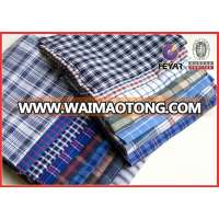 check men's polyester italian egyptian cotton shirting fabric